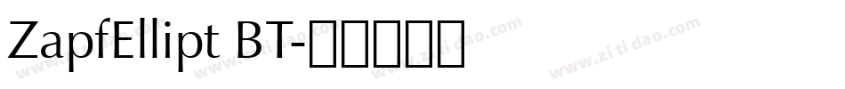 ZapfEllipt BT字体转换